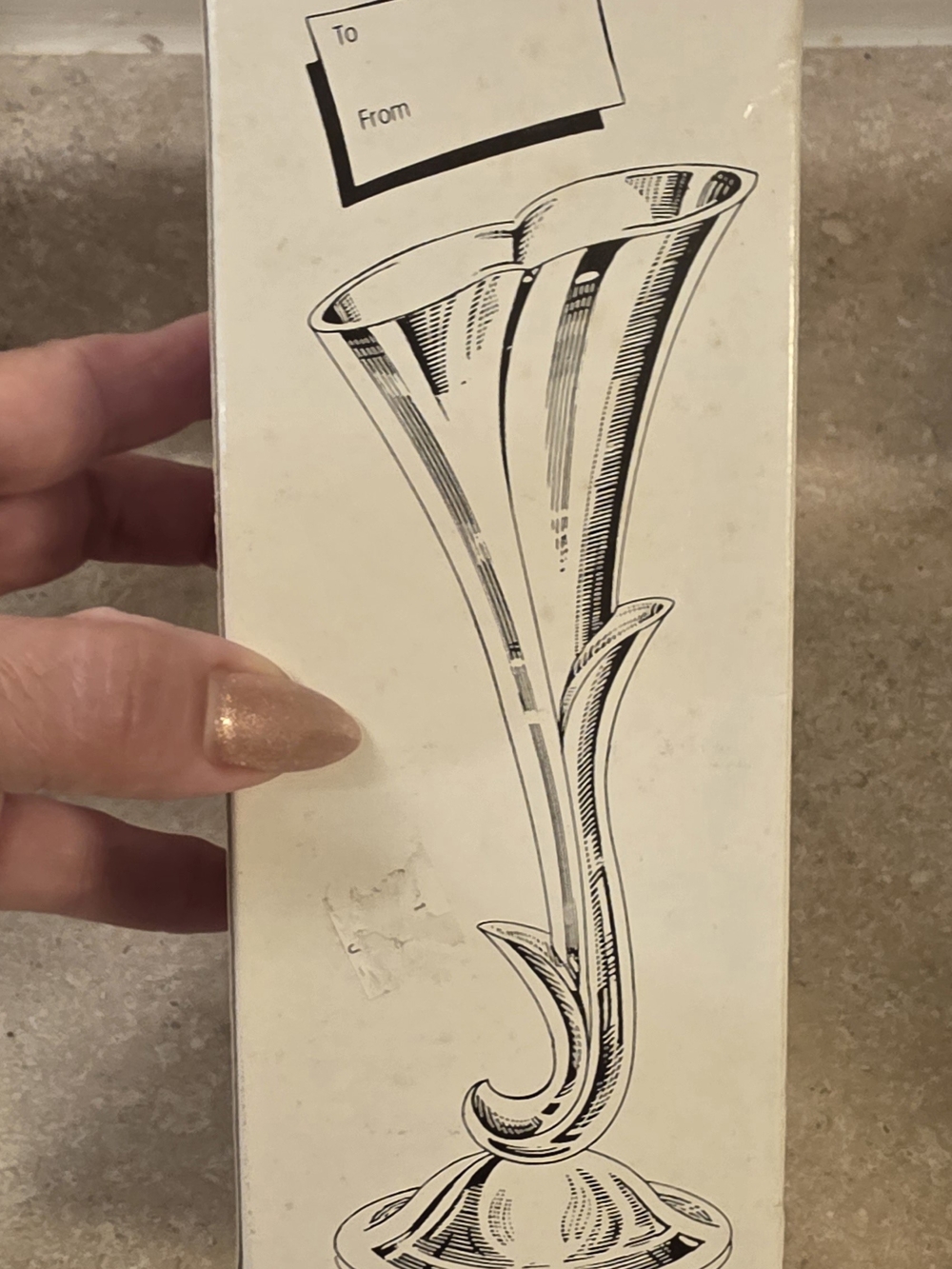 NIB Vintage Godinger Silver Calla Lily Bud Vase New Old Stock